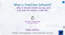 What is Free/Libre Software by Abhas @abhas@mastodon.social by SFCamp 2021